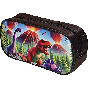 Estojo simples dino vulcao/fogo sortido - reflex (unidade)