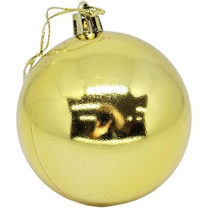 Artigo para decoracao natal bola 7cm fosca/lisa/glit.ouro - kit (pct.c/06)