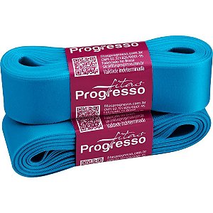 Fita de cetim 30mm 10m. azul medio 1390 - fitas progresso (unidade)