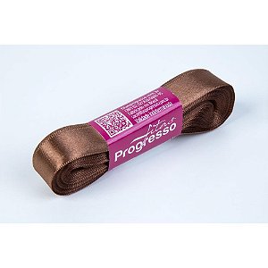 Fita de cetim 15mm 10m. marrom 391 - fitas progresso (unidade)