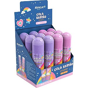 Cola em bastao cores magicas 15g - mercur (cx.c/12)