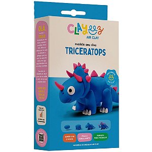 Massa para modelar criativa clayeez triceratops 38g - doce brinquedo (unidade)