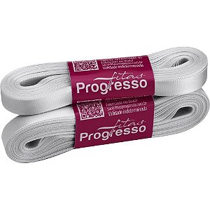 Fita de cetim 10mm 10m. cinza claro 2028 - fitas progresso (unidade)