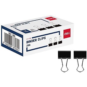 Prendedor de papel effortless 15mm - deli (cx.c/12)