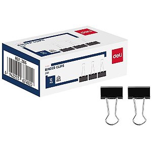 Prendedor de papel effortless 19mm - deli (cx.c/12)