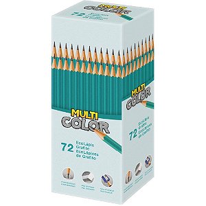 Lapis preto sextavado multicolor ecolapis grafite - faber-castell (cx.c/72)