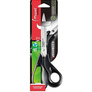 Tesoura multiuso advanced green 21cm - maped (blister)