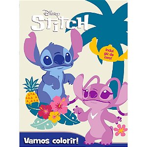 Livro infantil colorir stitch c/giz 27x20cm - dcl (unidade)