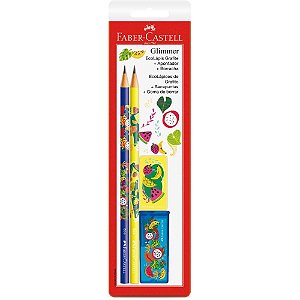 Kit escolar glimmer botanica 2lap+1apon+1b - faber-castell (unidade)