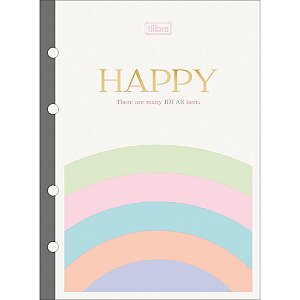 Bloco para fichario colegial happy 80fls. - tilibra (pct.c/04)