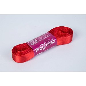 Fita de cetim 15mm 10m. vermelho tomate 1354 - fitas progresso (unidade)