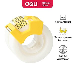 Fita invisivel c/cortafita 12mmx18,3m - deli (bl.c/02)