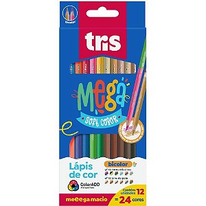 Lapis de cor triangular mega soft bic./tons de pele 24 - summit (pct.c/06)