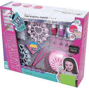 Maquiagem e beleza infantil estudio manicure c/luz a pilha - samba toys (unidade)