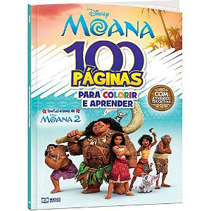 Livro infantil colorir moana 2 100pgs 27x20cm - bicho esperto (unidade)