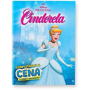 Livro com adesivos completando a cena cinderela - bicho esperto (unidade)