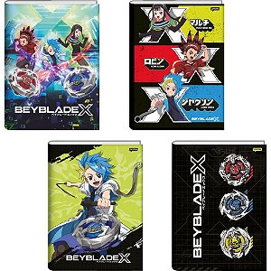 Caderno brochurao capa dura beyblade 80fls. - jandaia (pct.c/05)