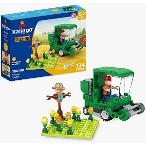 Brinquedo para montar fazenda trator 134 pecas - xalingo (unidade)