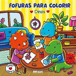 Livro de colorir fofuras dinos cd 40pgs espiral - bicho esperto (unidade)