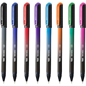 Caneta esferografica tris trendz 1.0mm 8cores sorti - summit (dp.c/50)