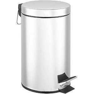 Lixeira inox c/pedal 12lts. - powermaid (unidade)