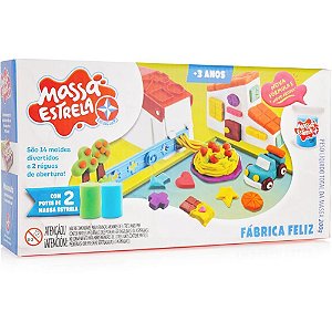 Massa para modelar criativa fabrica feliz c/molde+massa - estrela (unidade)