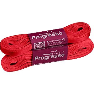 Fita de cetim 07mm 10m. vermelho cereja 2084 - fitas progresso (unidade)