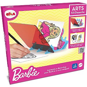Brinquedo para colorir barbie arts kit desenho - elka (unidade)
