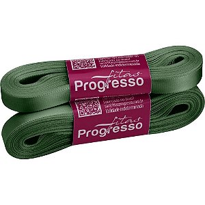Fita de cetim 10mm 10m. verde oliva 2059 - fitas progresso (unidade)