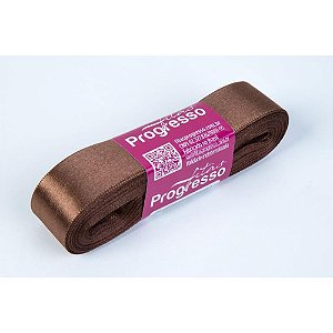 Fita de cetim 22mm 10m. marrom 391 - fitas progresso (unidade)
