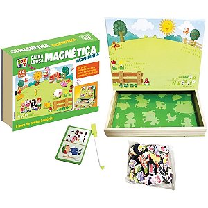 Quebra-cabeca madeira fazendinha magnetico 80pcs - toy mix (unidade)