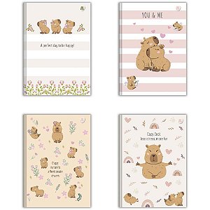 Caderno 10x1 capa dura capycuties 160f - animativa (pct.c/04)