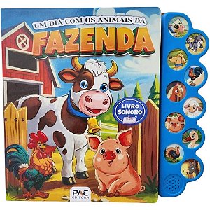 Livro sonoro animais fazenda 28,5x26,7 10p - pae editora (unidade)