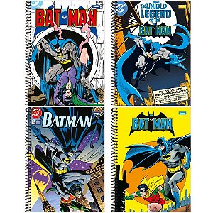 Caderno 10x1 capa dura batman fit 160fls. - foroni (pct.c/04)