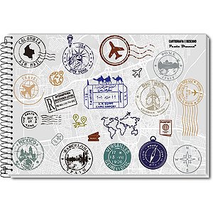 Caderno desenho universitario rox 96fls. - pauta (pct.c/04)