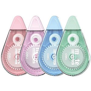 Corretivo em fita silencioso mute sortido 5mmx12 - deli (blister)