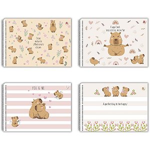 Caderno desenho univ capa dura capycuties 60f - animativa (pct.c/05)