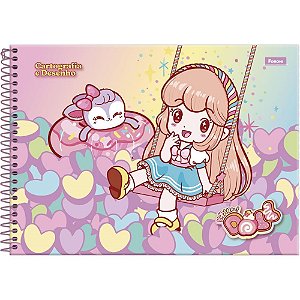 Caderno desenho univ capa dura doll 80fls - foroni (pct.c/05)