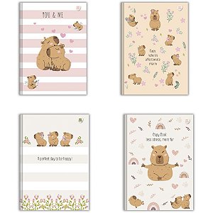 Caderno brochurao capa dura capycuties 80f - animativa (pct.c/05)