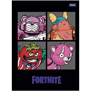 Caderno brochurao capa dura fortnite 80fls - foroni (pct.c/05)