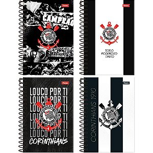 Caderneta 1/8 corinthians capa dura 80fls. - foroni (pct.c/04)