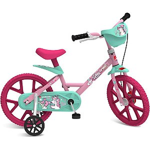 Bicicleta infantil aro 14 unicornio - bandeirante (unidade)