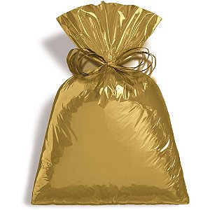Saco metalizado 25x37cm ouro fosco - cromus (pct.c/50)