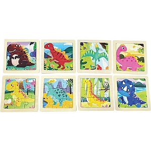 Quebra-cabeca madeira dinossauro (s) - toy mix (pct.c/10)