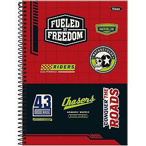 Caderno 10x1 capa dura motoclub 160f - foroni (pct.c/04)