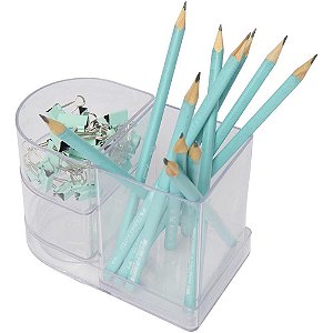 Acessorio para mesa organizador compact cristal 4 - polibras (kit)