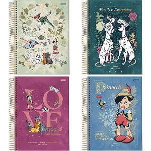 Caderno 10x1 capa dura disney classicos 160fls. i.a - jandaia (pct.c/04)