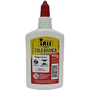 Cola escolar iris branca 90g. - iris (pct.c/06)