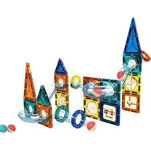 Brinquedo para montar blocos magneticos 42pcs - pp import (unidade)