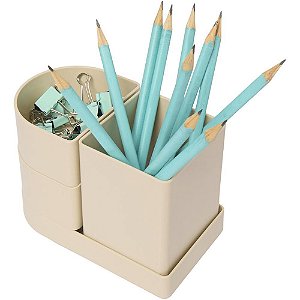Acessorio para mesa organizador compact areia 4 pe - polibras (kit)